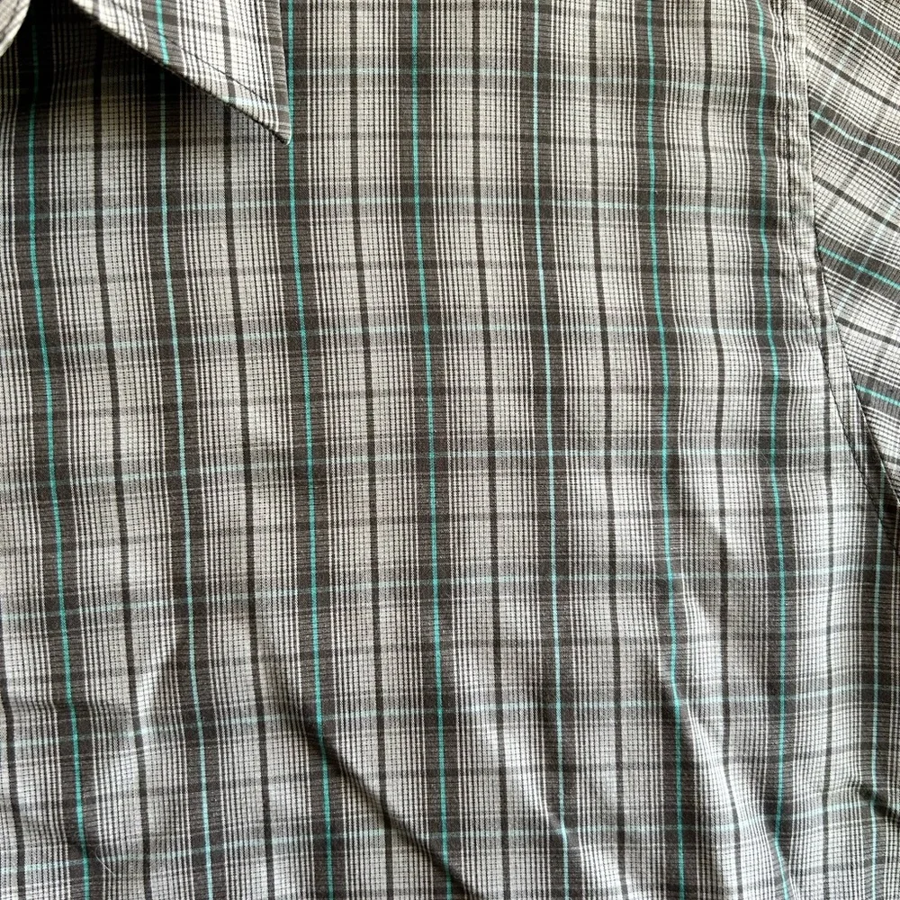 Beverly Hills Polo Club Shirt‎ Mens 2XLT Tall Gray Blue Plaid Classic Dadcore